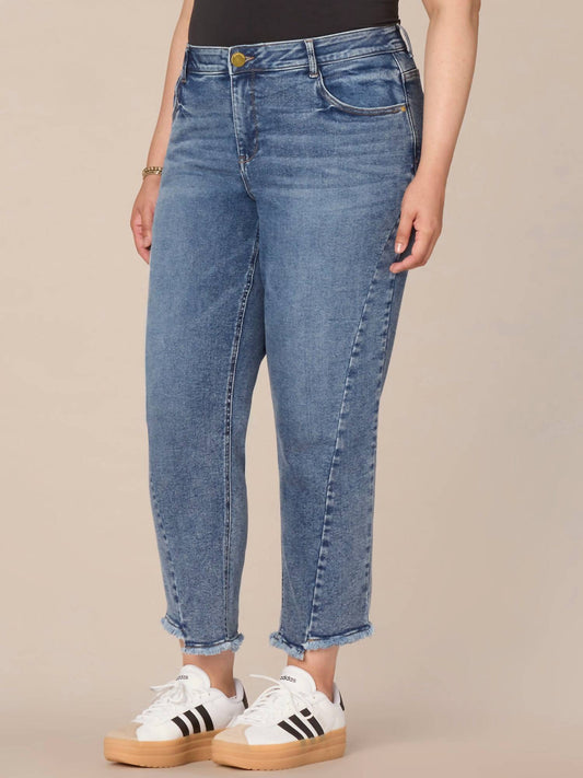 Democracy - Women's High Rise Spliced Ankle Straight Jeans