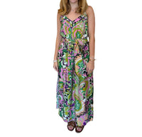 Joy Joy Spaghetti Strap Maxi Dress in jungle paisley - women's dress