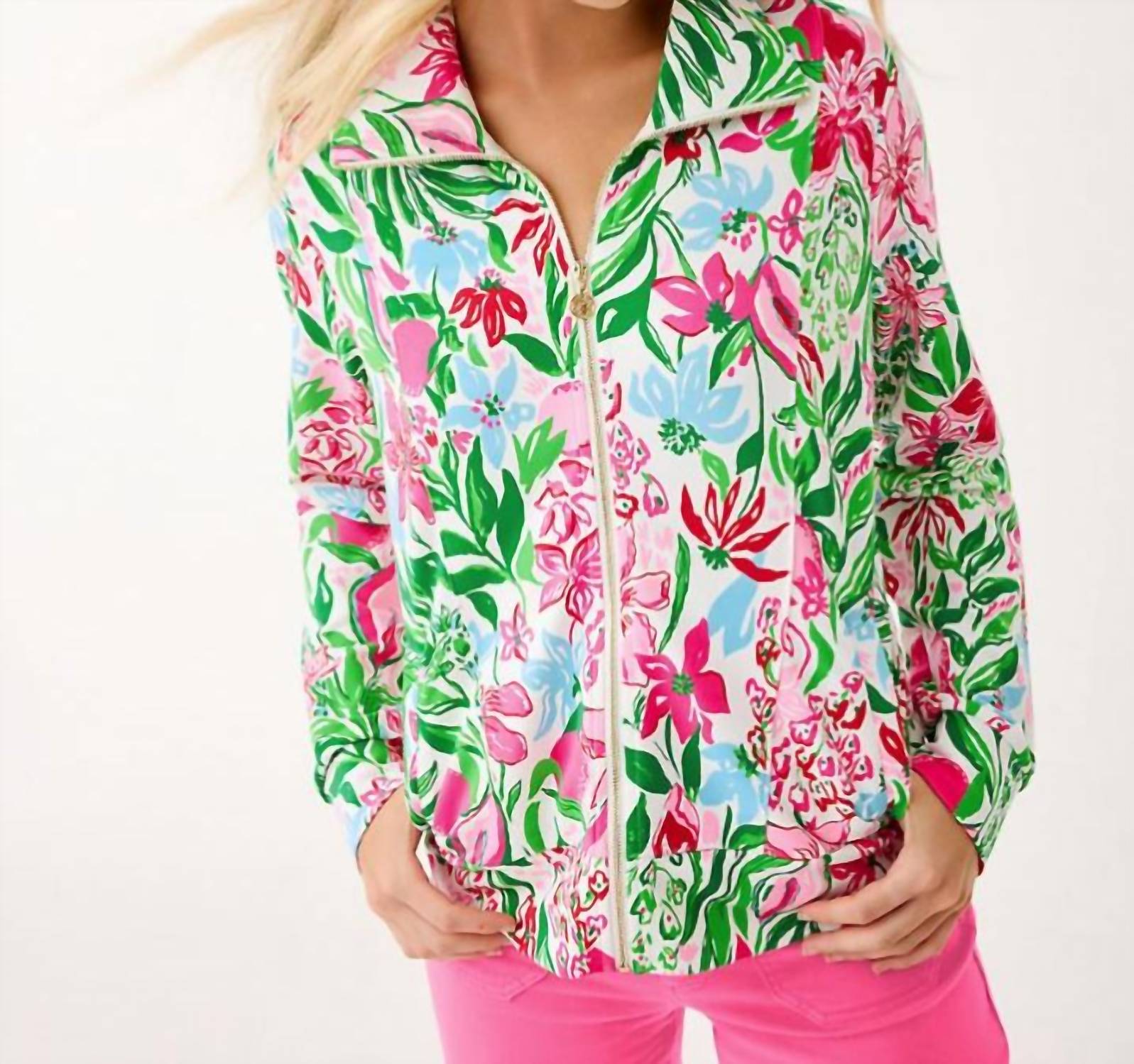Lilly Pulitzer - Eleni Upf 50+ Zip-up Top