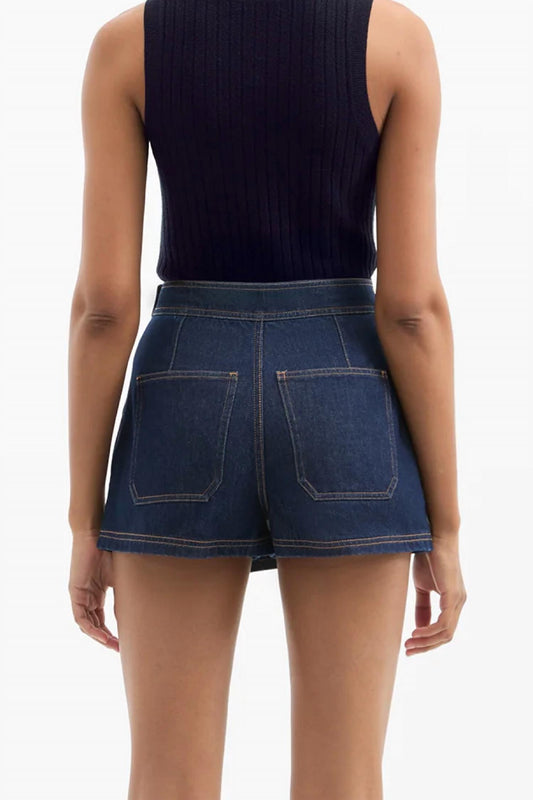 Veronica Beard - Winslet Denim Asymmetrical Mini Skort