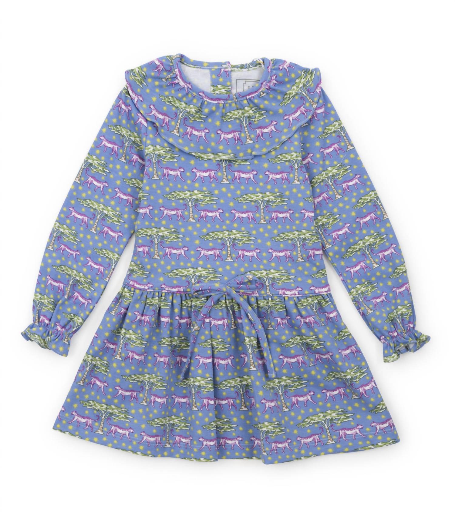 lila + hayes Ellery Dress in royal safari - kids' dress - detail view