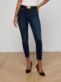 L'Agence Margot Cropped Skinny Jean in bolton - women's jeans - detail view