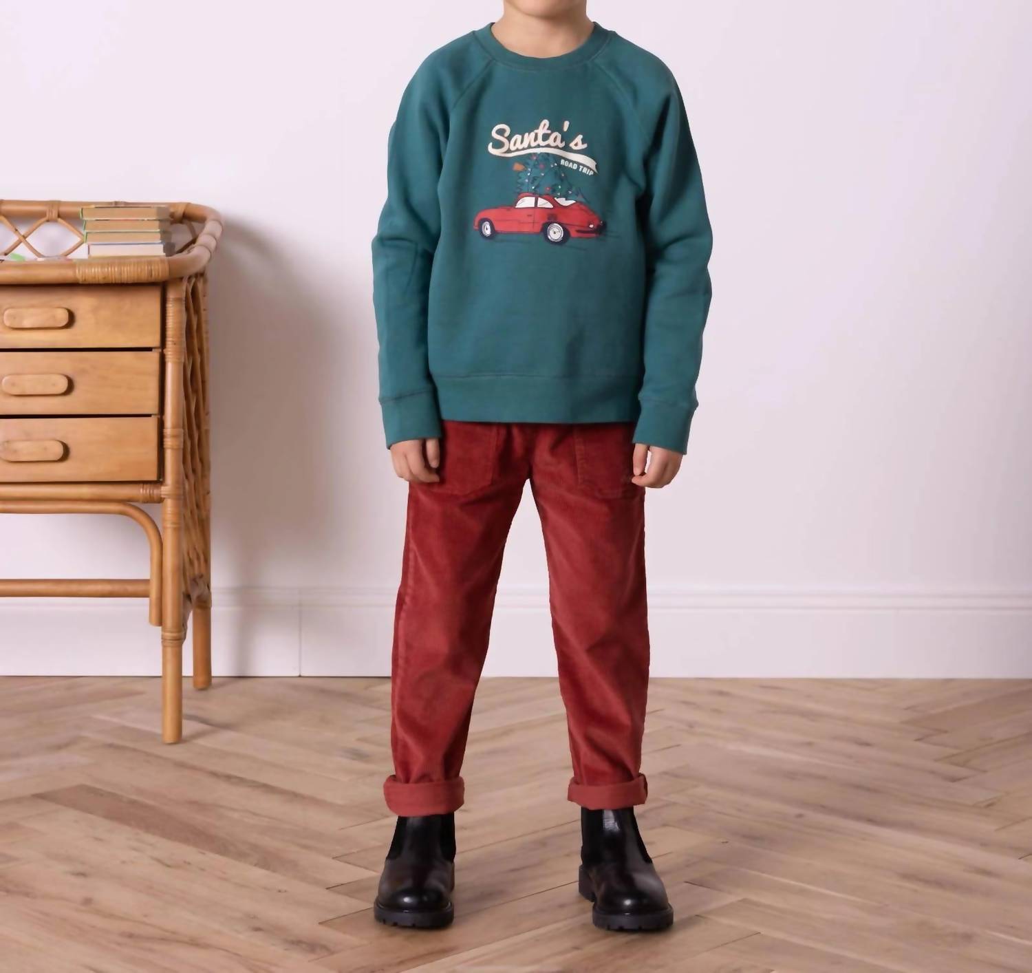 Bonton - Santa's Road Trip Fleece Sweatshirt