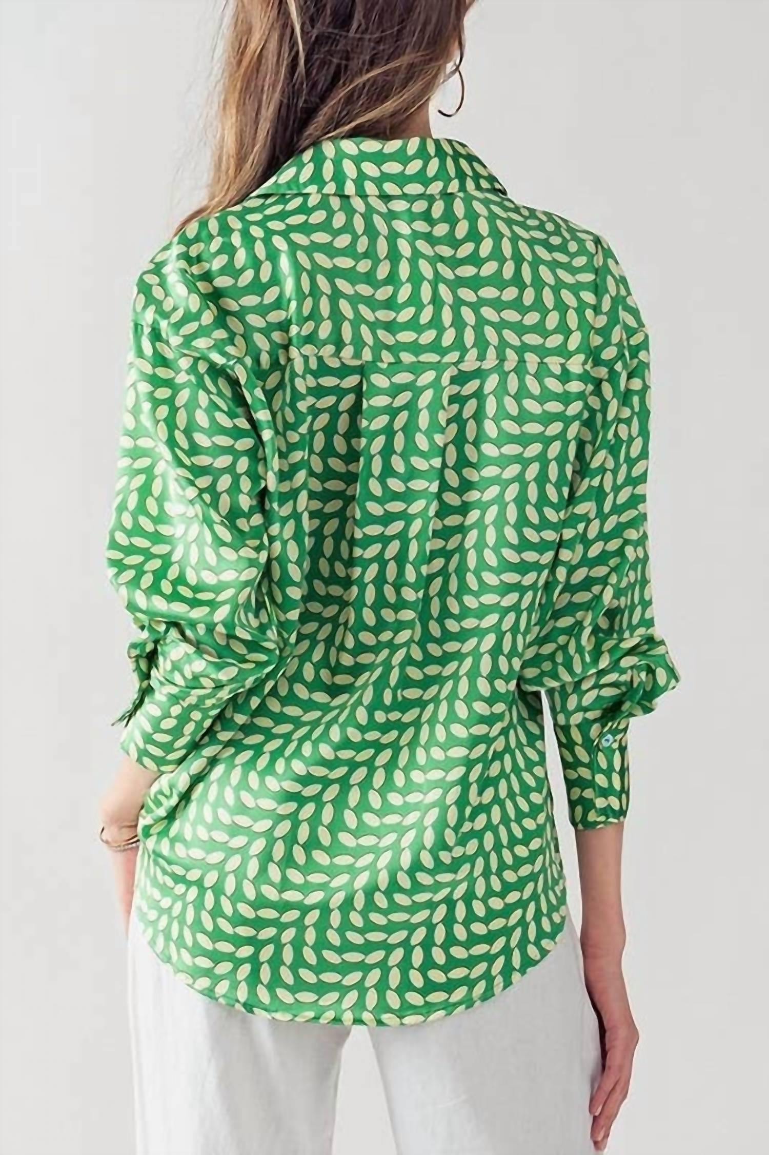 Big Hit Fashion - Elsie All Over Printed Button Down Top