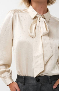 Esqualo - bow blouse with stones