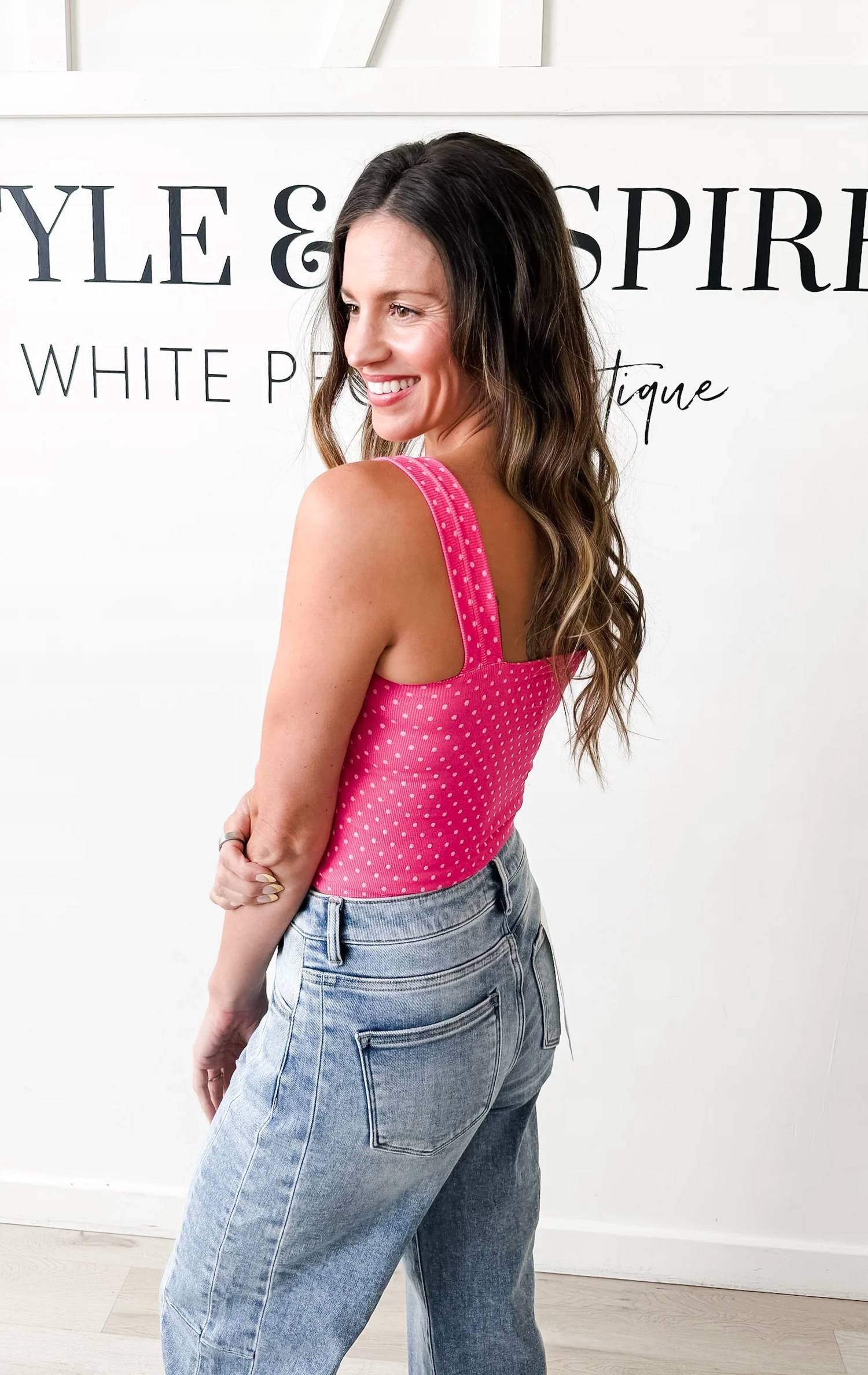 Nikibiki - Polka Dot Square Crop Top