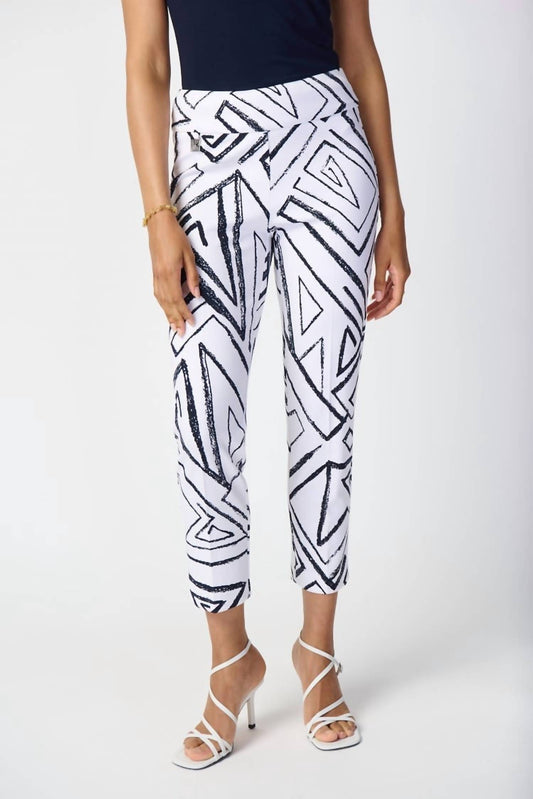 Joseph Ribkoff - Geometric Print Silky Pull-On Pant