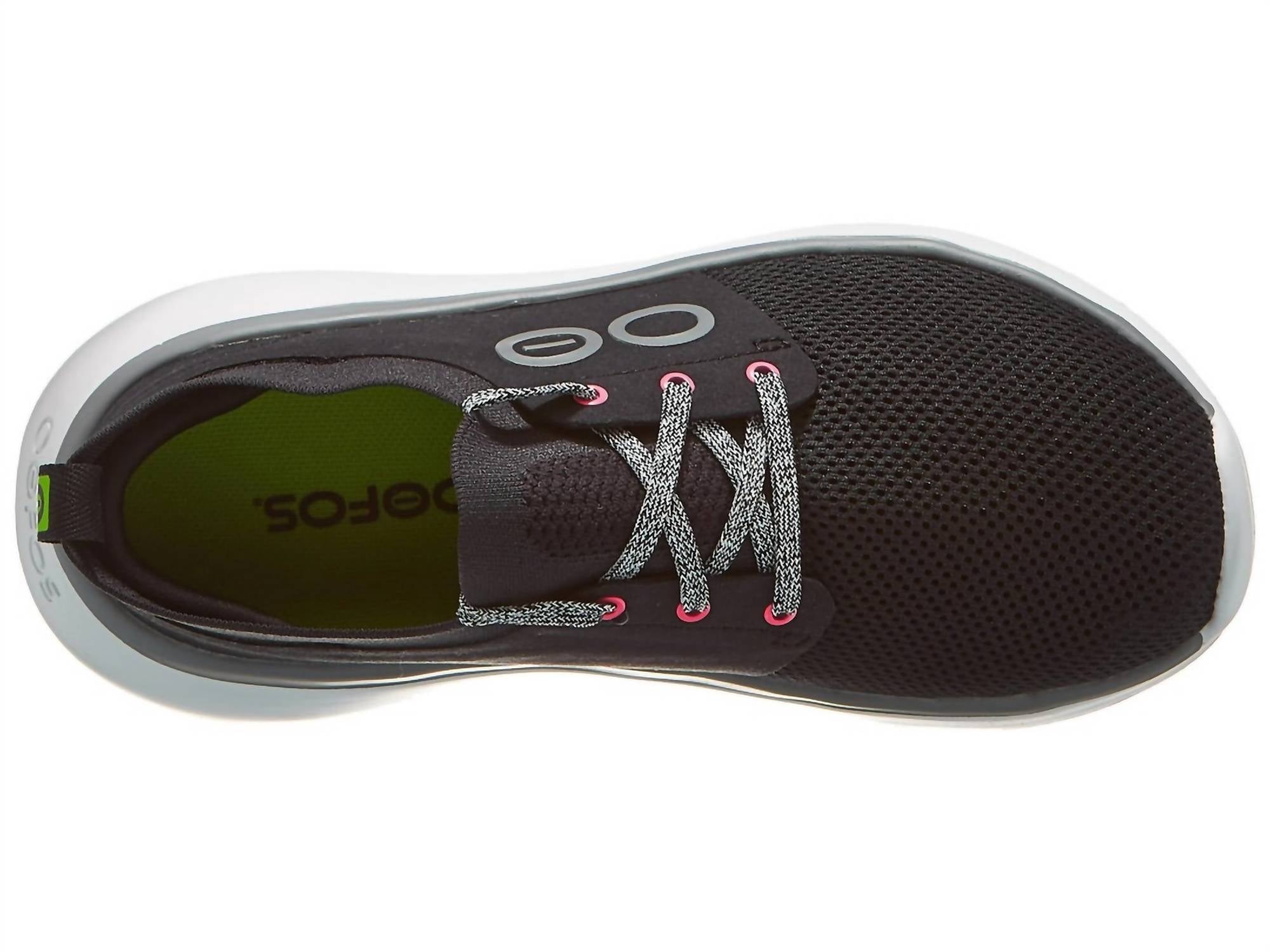 OOFOS Women's Oomy Stride Recovery Shoes in white black - women's sneaker - view 4