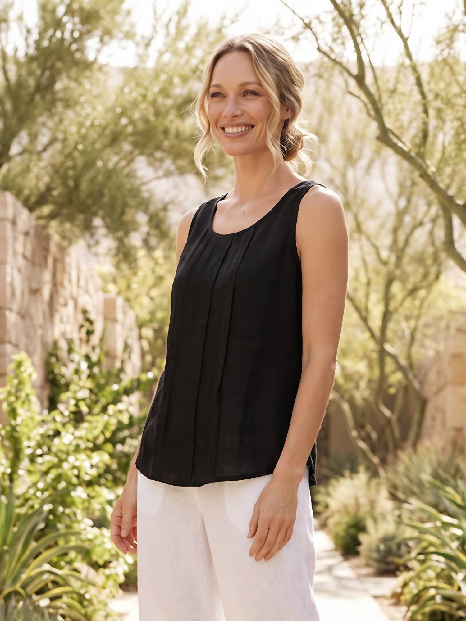 Inizio - Ally Linen Tank Top