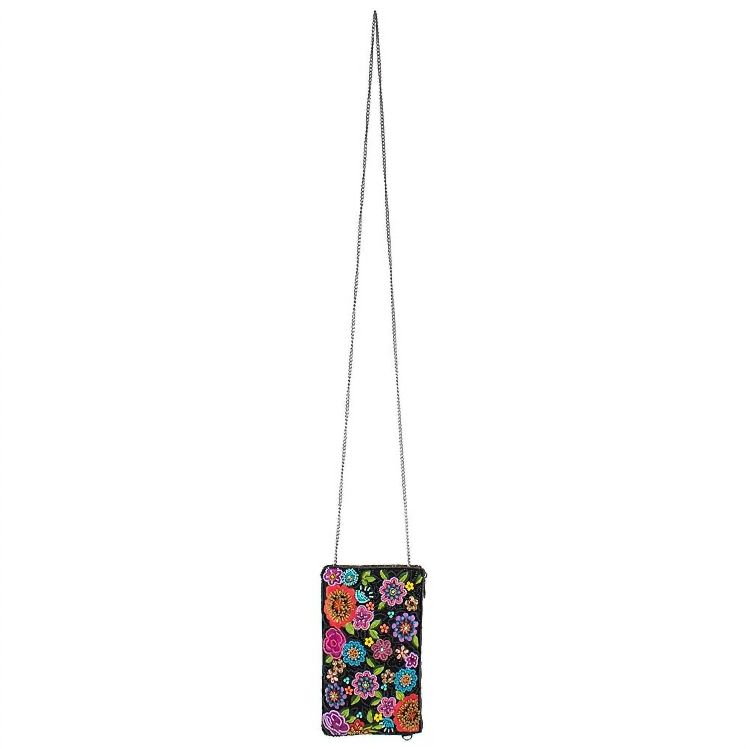Mary Frances - Women's So Sweet Beaded Floral Crossbody Phone Bag