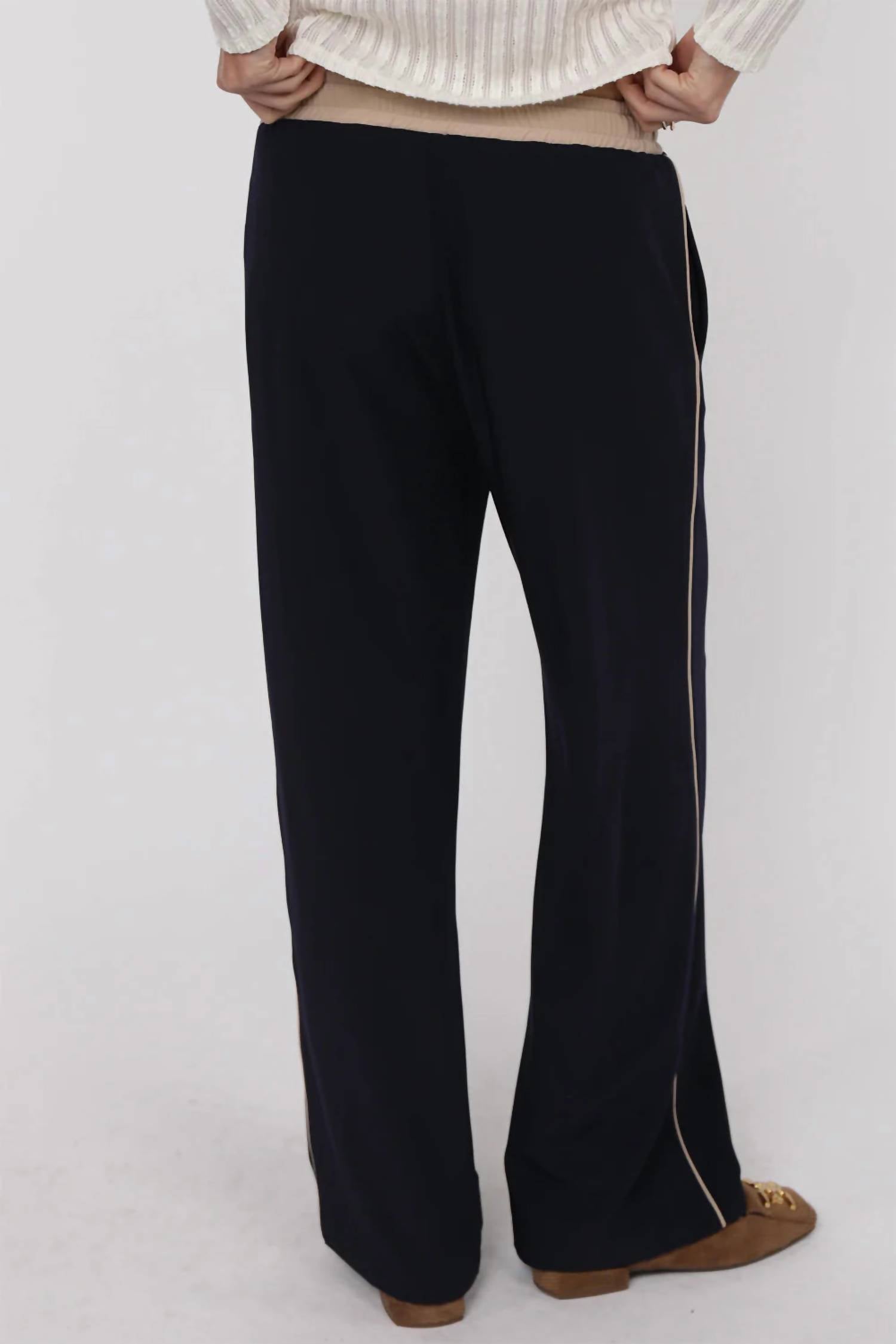 Sadie & Sage - On Film Vintage Contrast Piping Drawstring Pant