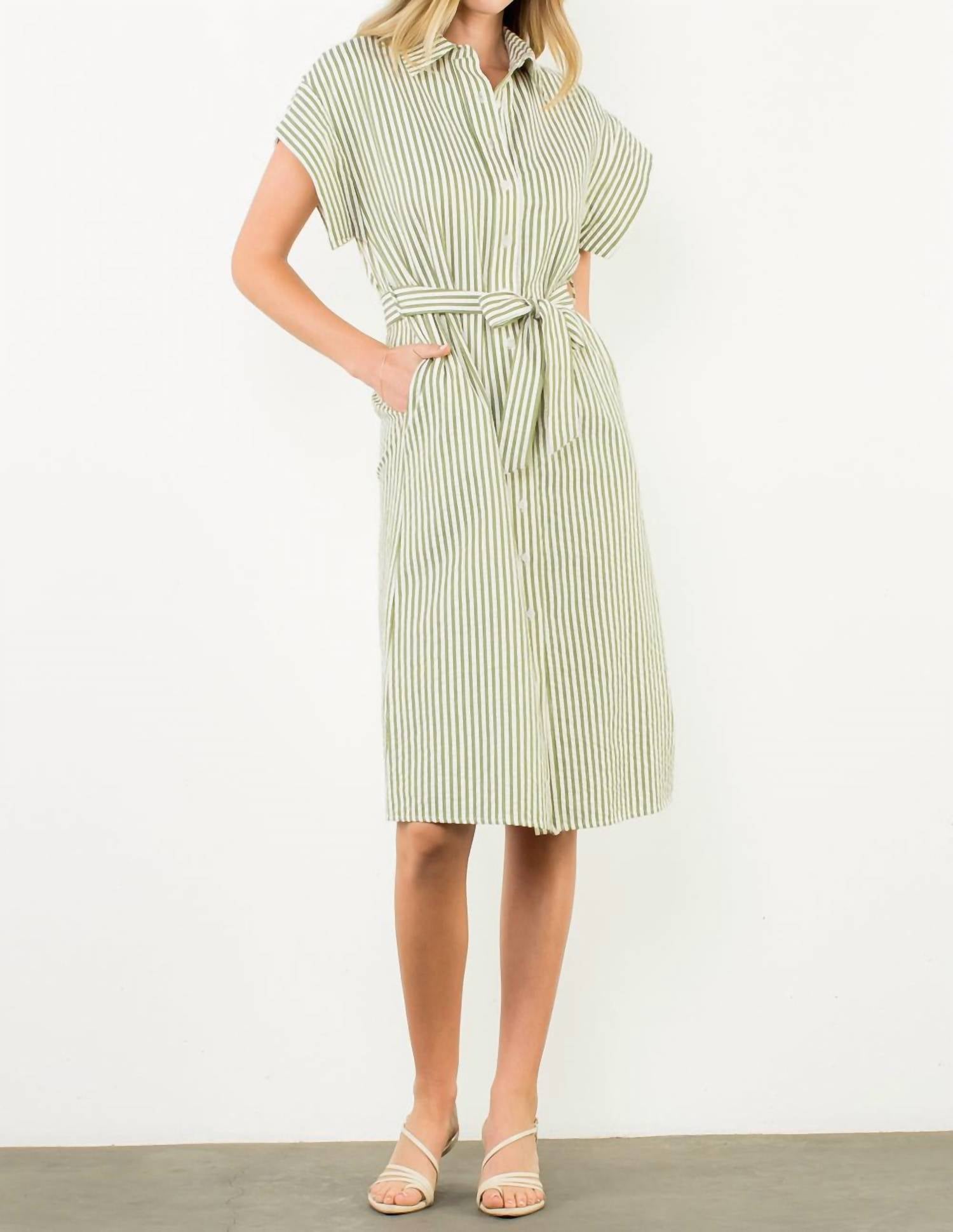 Thml - Button Up Striped Dress