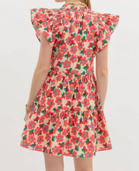 entro Floral Tiered Mini Dress - women's dress - view 6