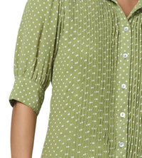 Lusana - Devon Button Placket Blouse