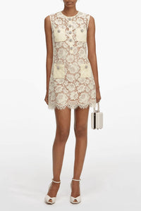 Self-Portrait - Fine Lace Mini Dress