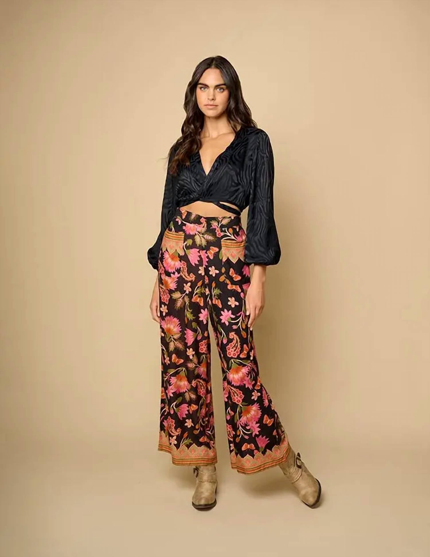 Z&L Europe - Raya Floral Wide Leg Pants