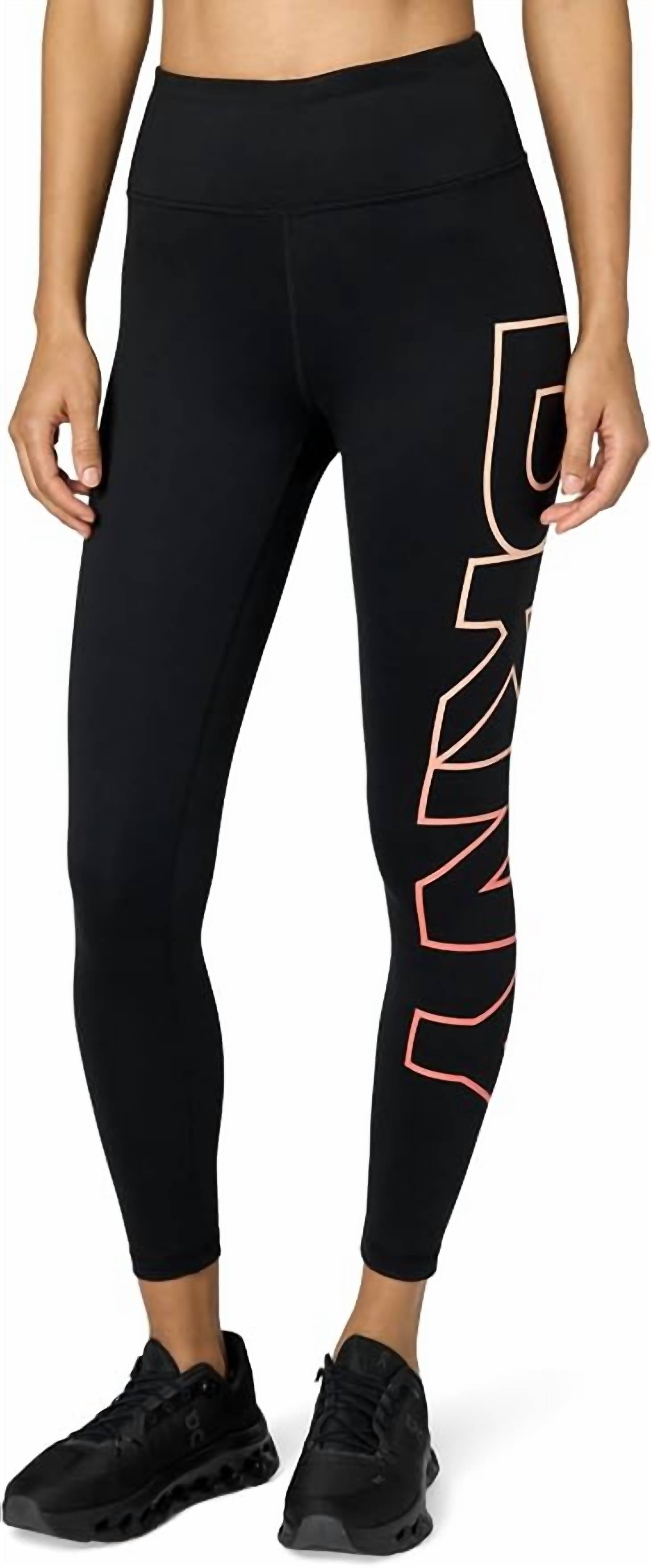 Dkny - Women's Exploded-logo Stretch 7/8 Leggings