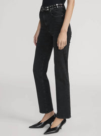 Frame - Le Sleek Straight Studded Jeans