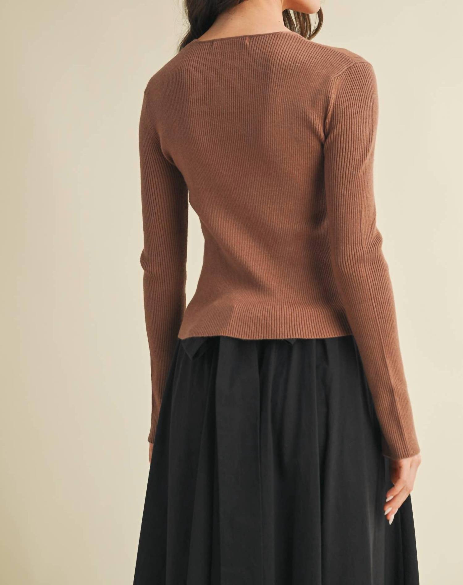 Mustard Seed - Laura Layered Cut Out Cardigan