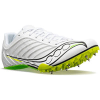SAUCONY Men's Spitfire 5 Spike Shoes in white slime - men's shoe