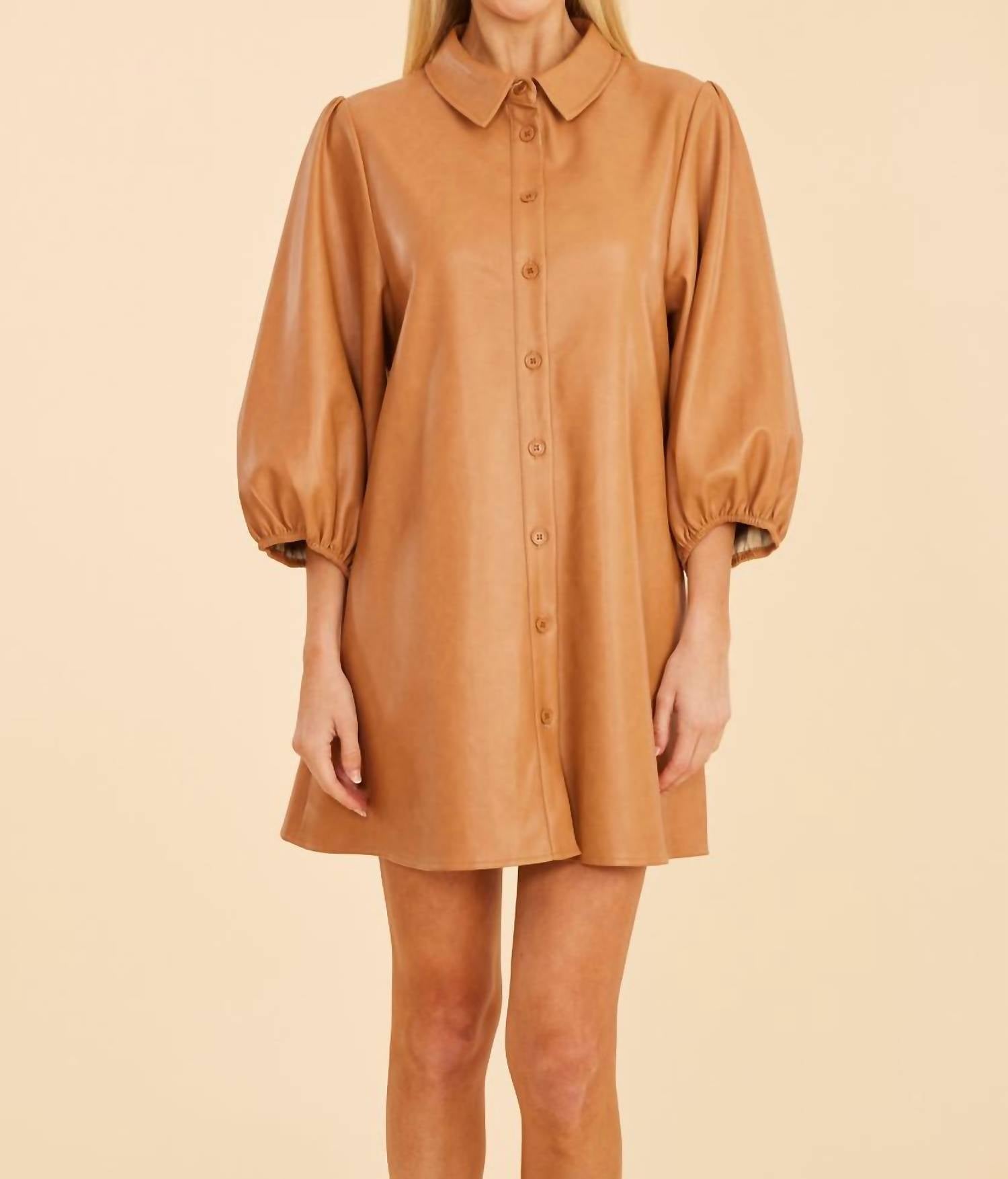 Dolce Cabo - Soft Vegan Leather Tunic Top