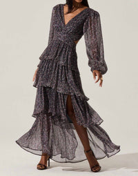 ASTR Women's Anora Dress in blue - women's dress - alternate view