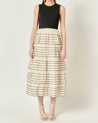English Factory - AURELIA RUFFLE DRESS