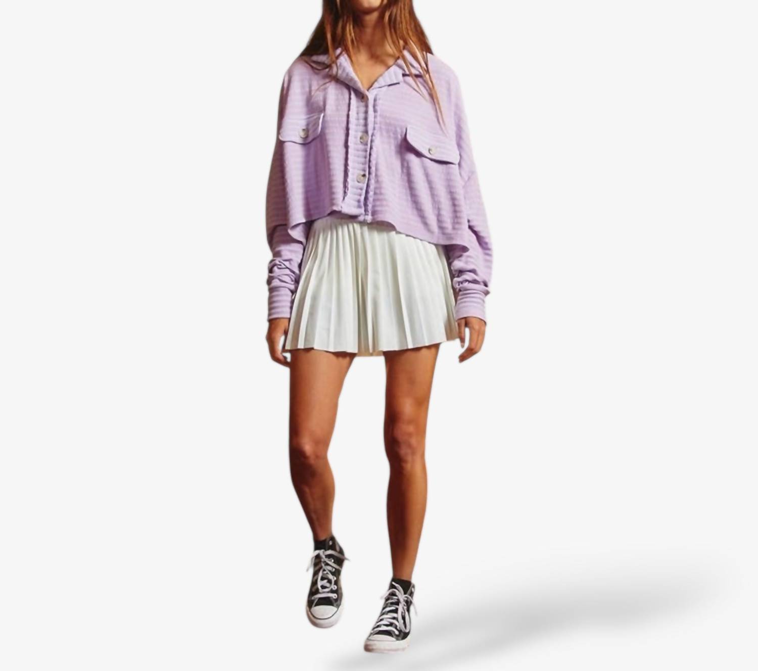 Hoity Toity - Loose Fit Crop Shacket