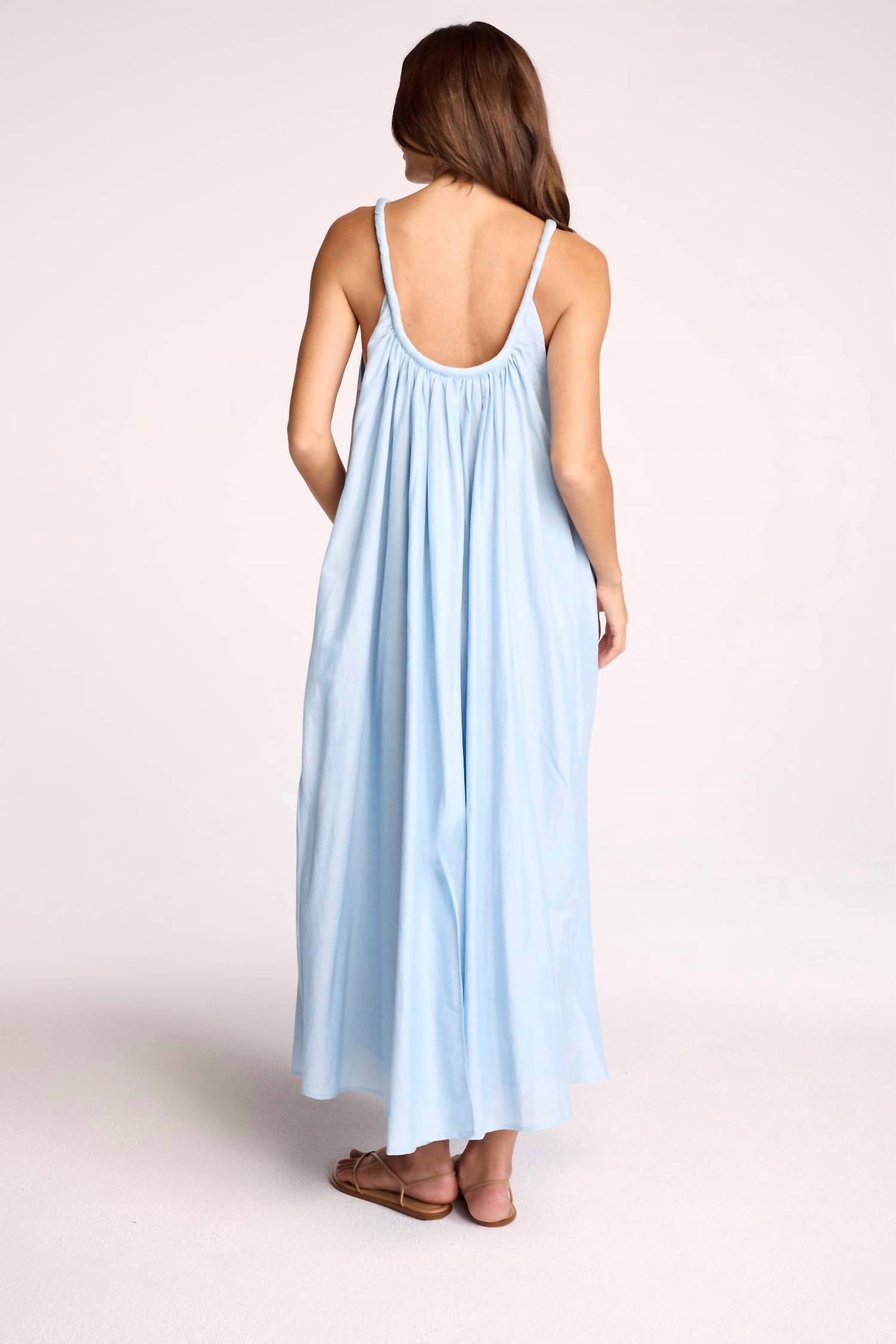 sundays Ellie Maxi Dress in sky blue - women's dress - detail view