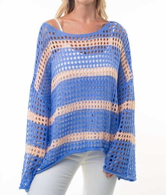 White Birch - Long Sleeve Striped Knit Top