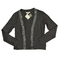 Janeville - Women's Beaded Trim Cashmere Cardigan