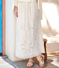 Karen Kane - Cutout Embroidery Midi Skirt