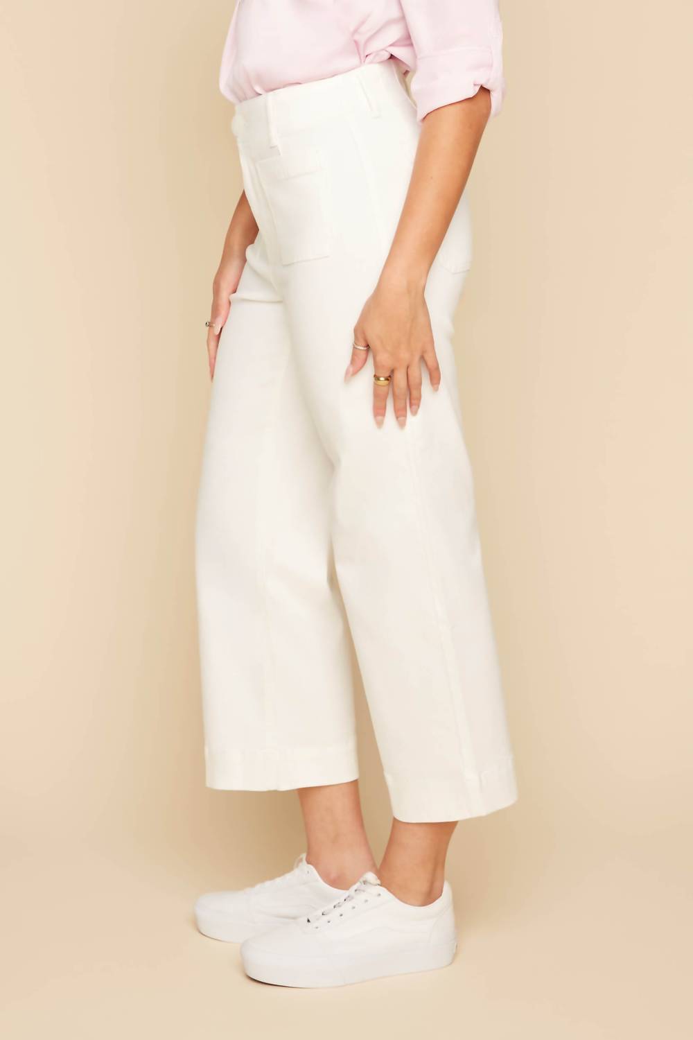 Renuar - Tencel Wide Leg Ankle Pant