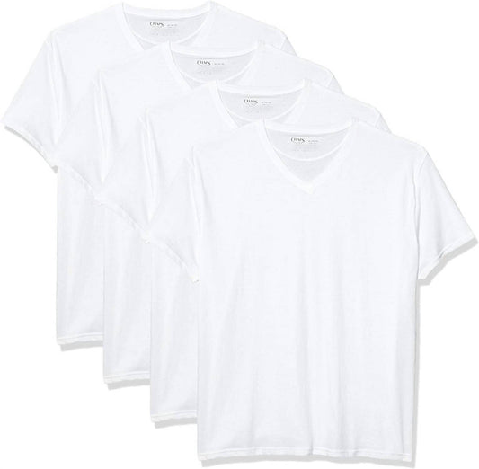 Chaps - Men's 4-Pack Underwear V-Neck Shirt