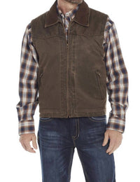 Cripple Creek - Men's Enzyme Washed Zip Front Open-bottom Vest