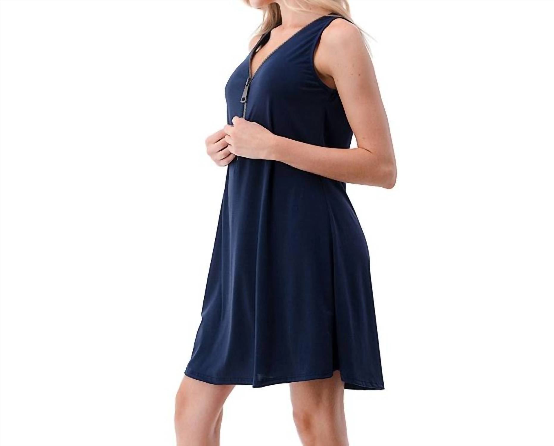 Ariella - BIG ZIPPER SLEEVELESS DRESS