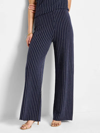 Nic + Zoe - Destination Stripe Wide-leg Knit Pant