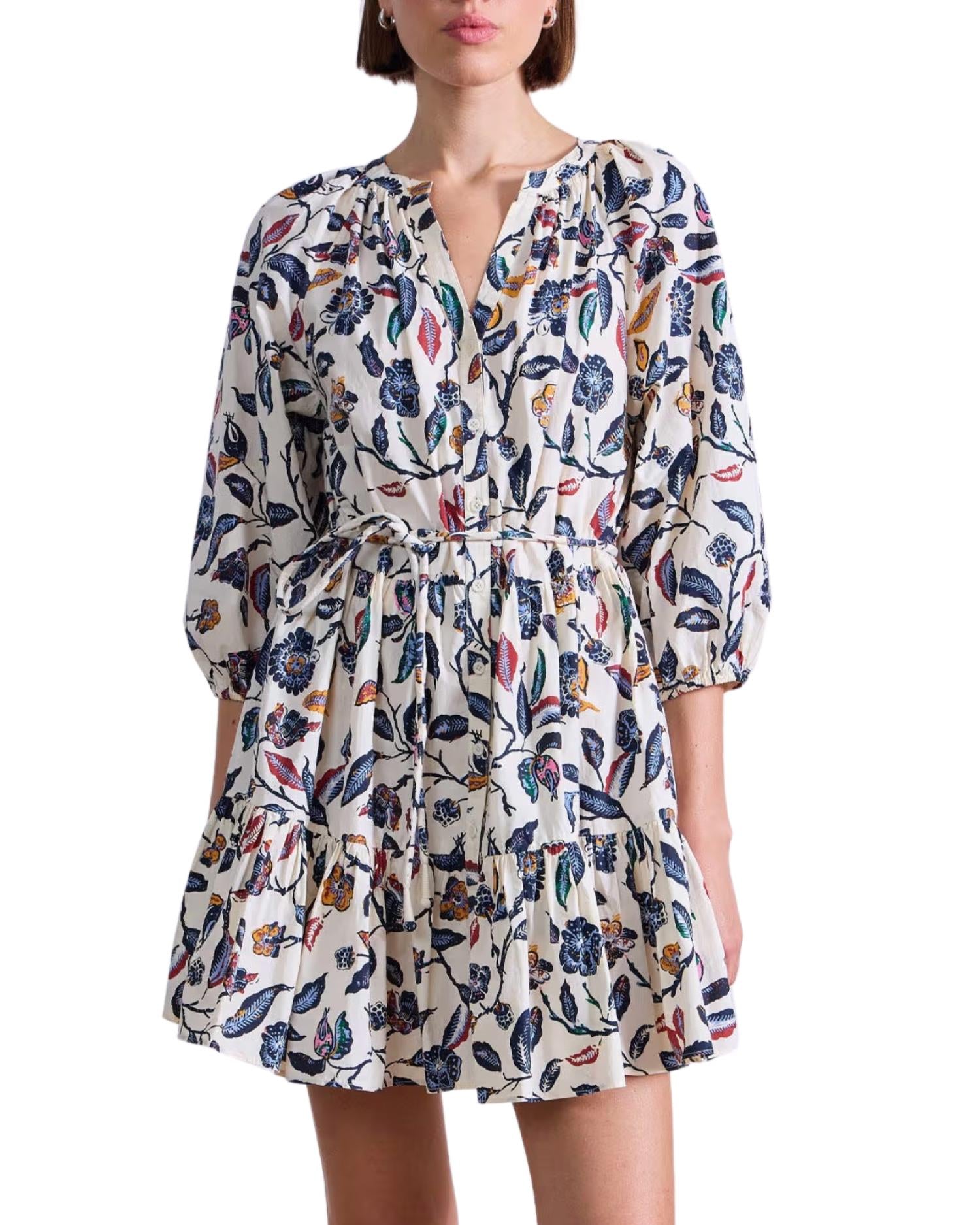 apiece apart mini mitte dress Apiece Apart Mitte Floral Tiered Mini Dress
