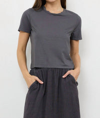 LAmade DAMIEN BOXY TEE in moonberry - women's t-shirt - view 4