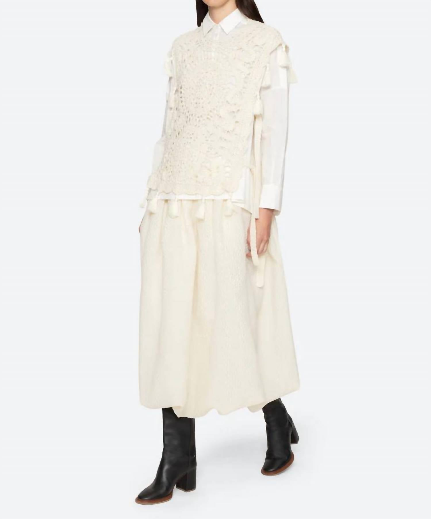 Sea - Nara Crochet Combo Shirt