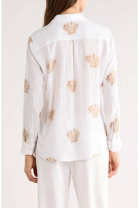 Rails - Charli Seashell Print Linen Blend Button-up Shirt