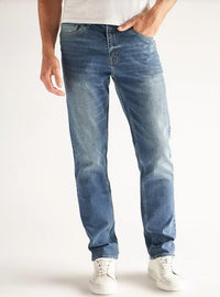 DEVIL-DOG Slim Straight Stretch Denim Jeans - men's jeans