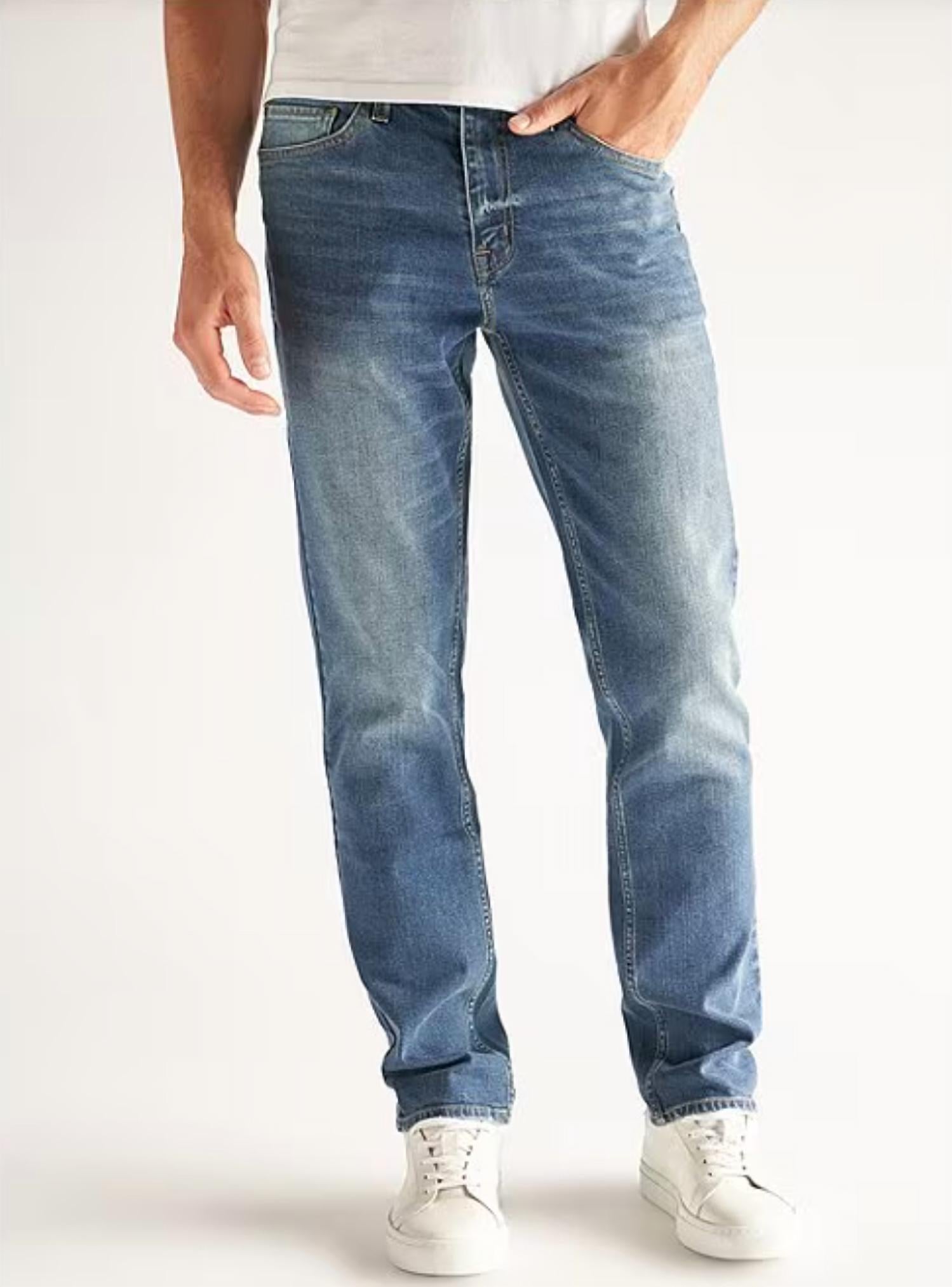 DEVIL-DOG Slim Straight Stretch Denim Jeans - men's jeans