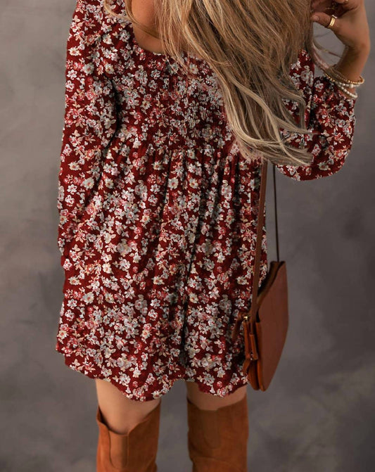 Lovestitch - Drawstring Ruched Sweetheart Neck Mini Dress