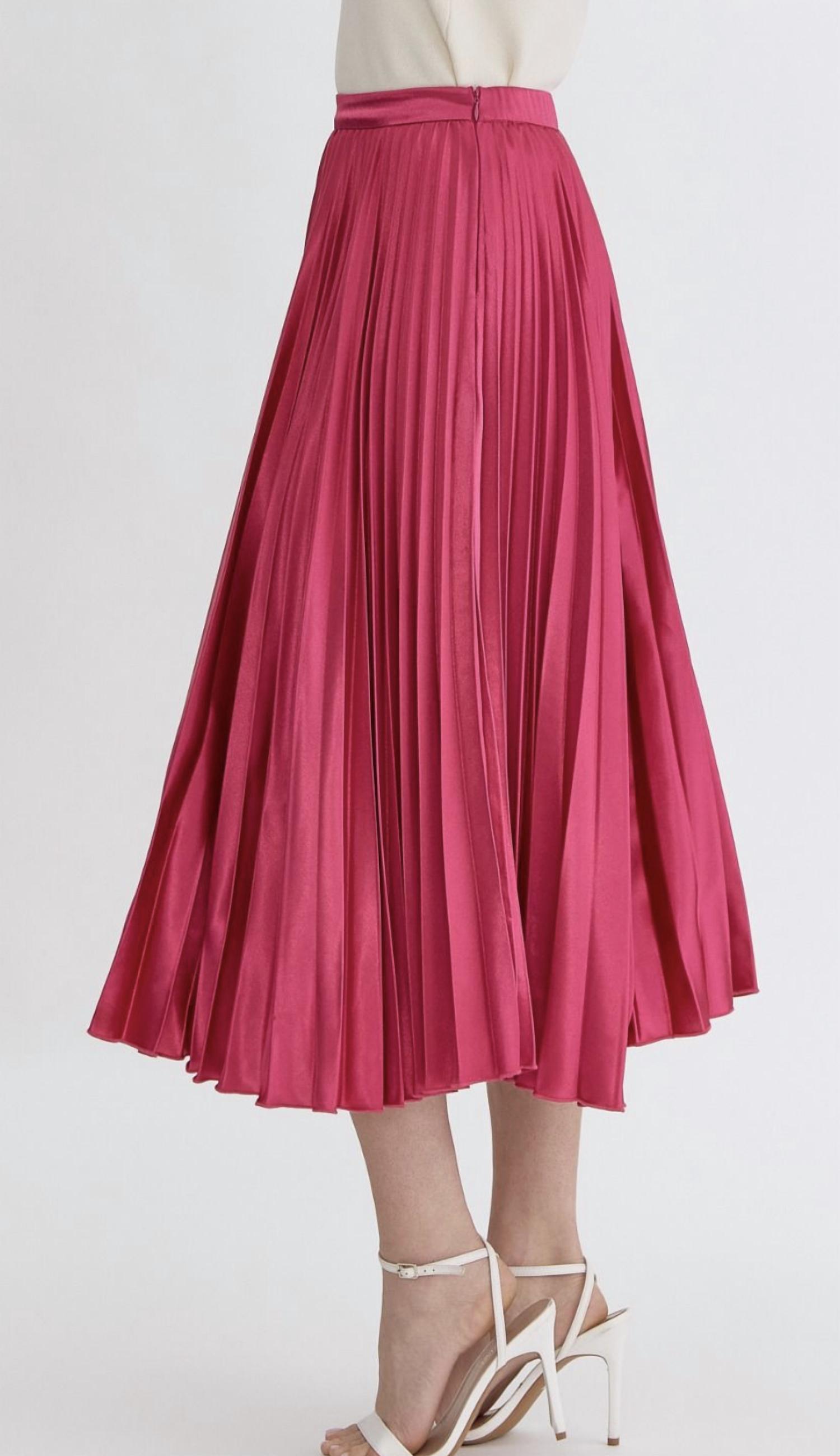 Entro - Party Starter Metallic Pleated Skirt