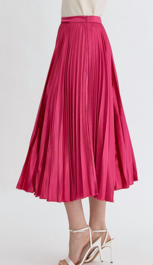 Entro - Party Starter Metallic Pleated Skirt