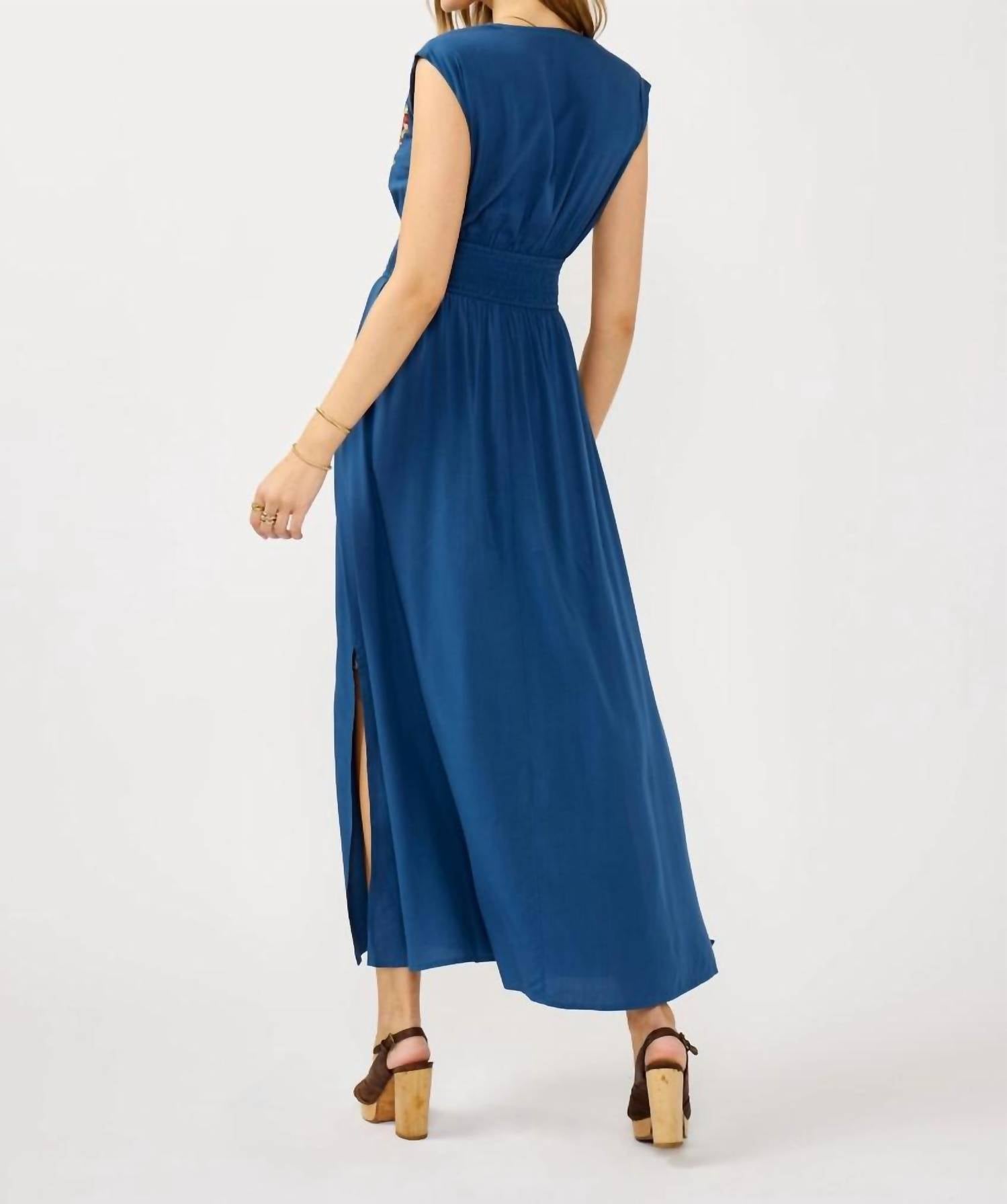 Lovestitch - Floral Scalloped Embroidered Maxi Dress