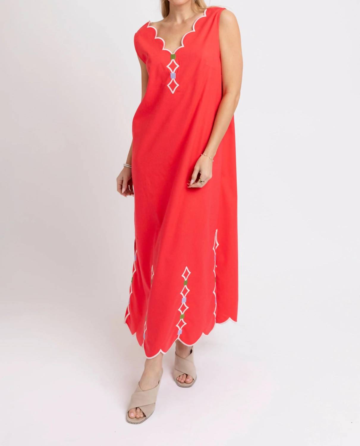 Karlie - Women's Kendra Vneck Scallop Dress