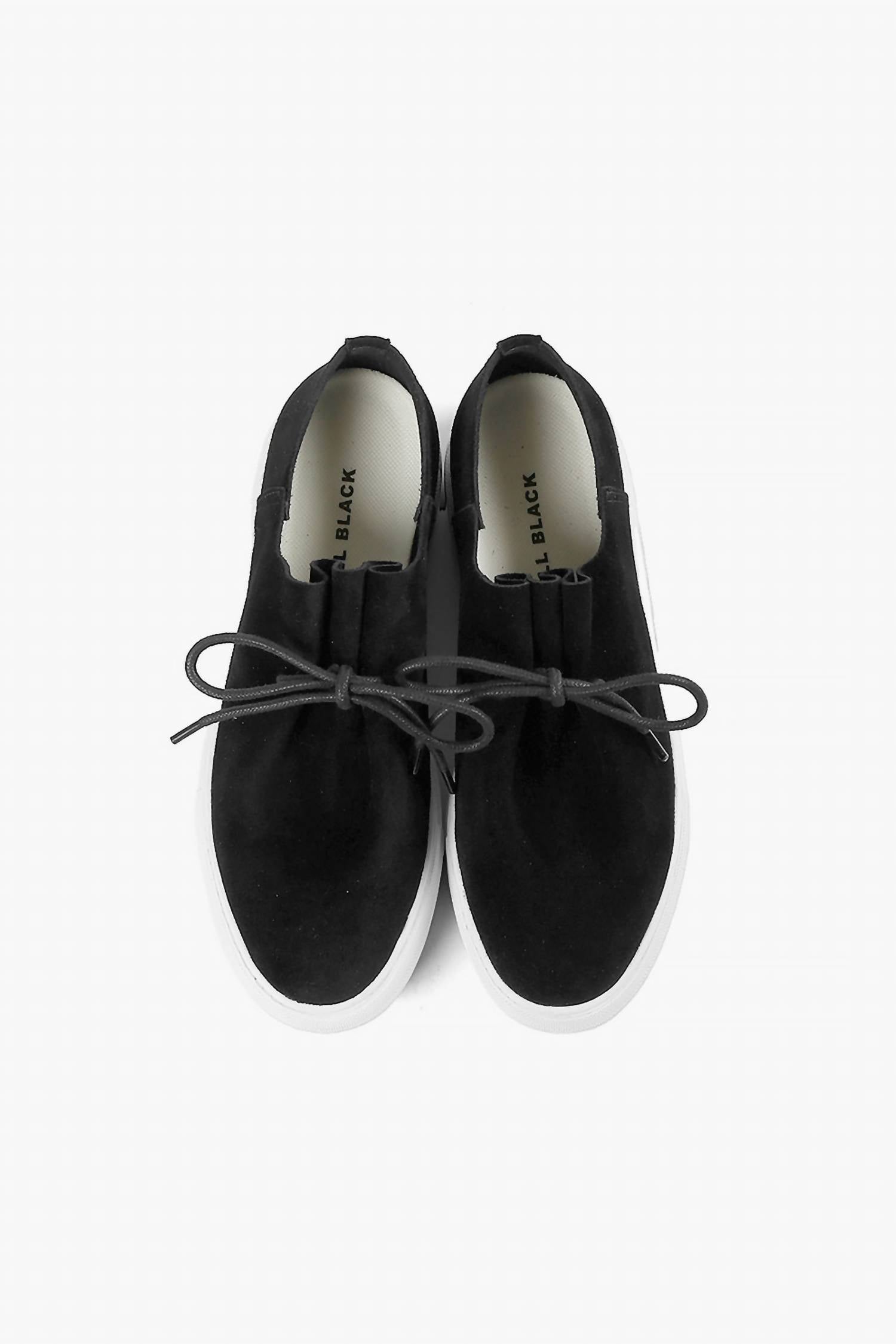 All Black - Women's Gathered Sneak Slip On Shoes
