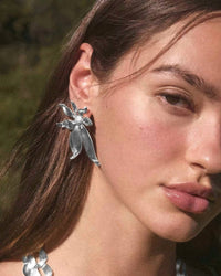 Kendra Scott Women's Anya Flower Statement Earrings in vintage rhodium - women's jewelry - alternate view